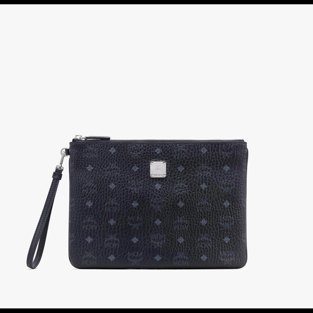 MCM zip pouch wristlet ....Size Medium